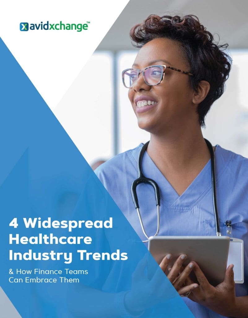 4 Widespread Healthcare Industry Trends eBook cover.