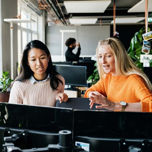 women collaborating at work