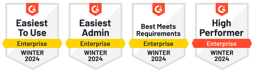 G2 Enterprise Award badges