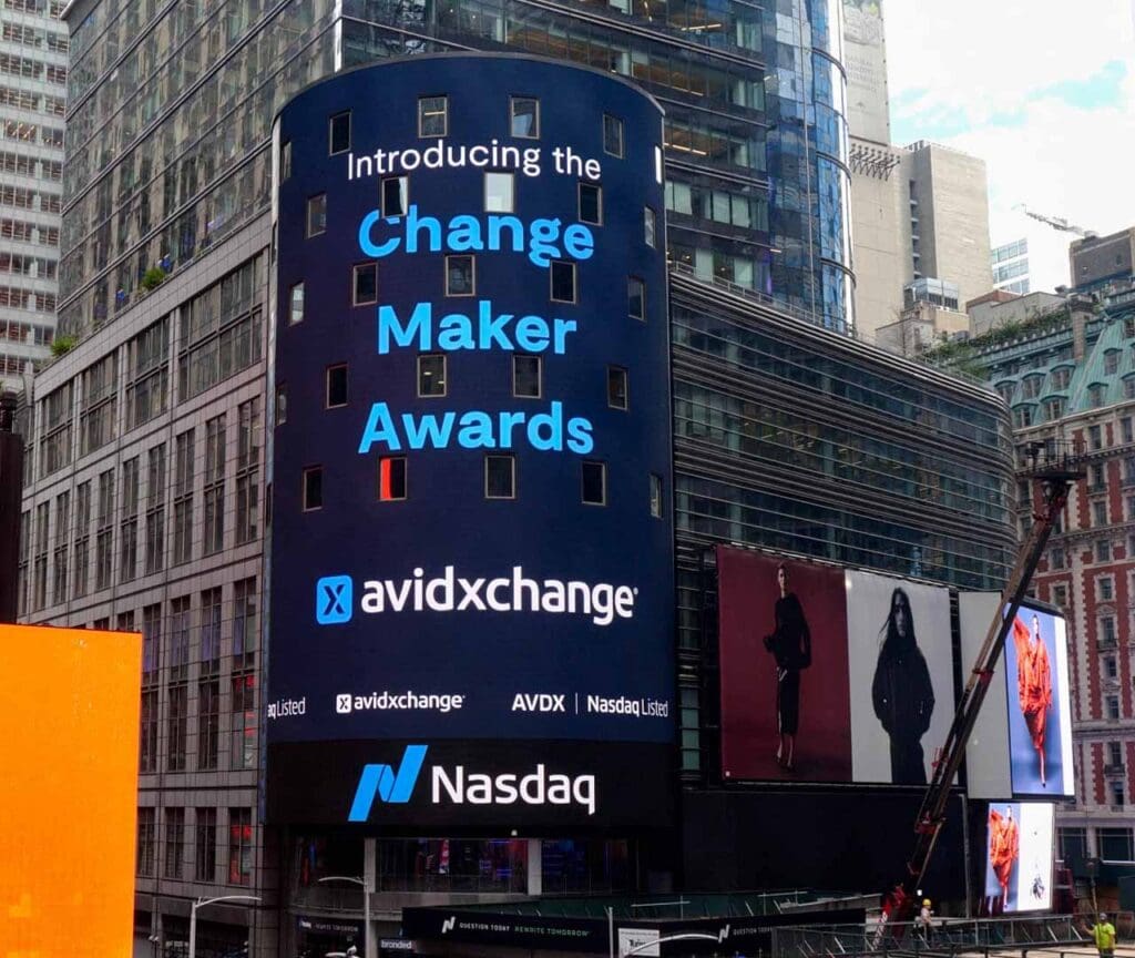 AvidXchange Nasdaq billboard in Times Square